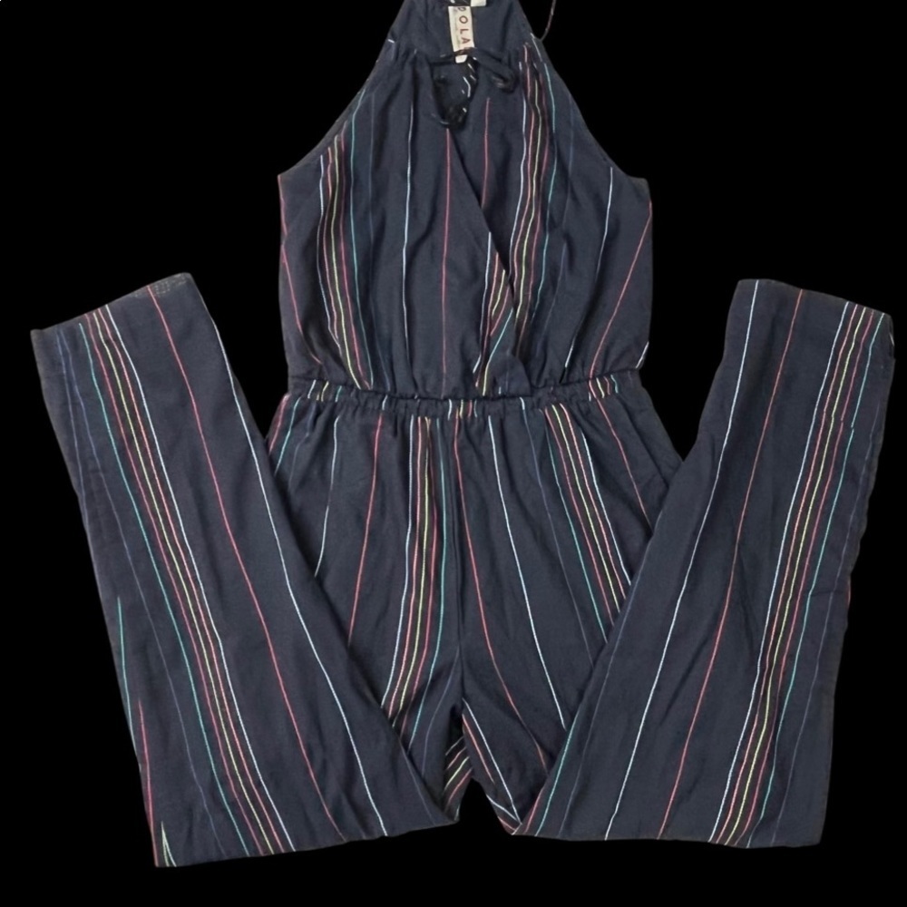 Dolan Anthro Sleeveless Striped‎ Jumpsuit with Pockets